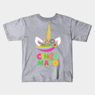 Cinco De Mayo, Unicorn, Unicorn Horn, Holiday Kids T-Shirt